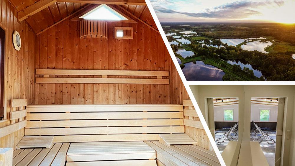 Auf dem Campingplatz Hüttensee gibt es einen Sauna-Garten direkt am See zur Entspannung vom Camping Urlaub. Perfekt für den Herbst oder die Nebensaison.